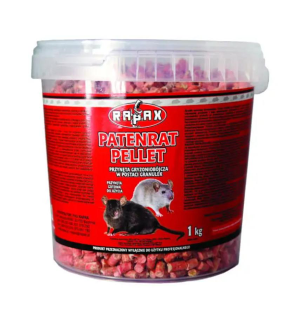 Trutka - granulat na gryzonie (myszy i szczury) Patenrat pellet RAPAX (12x0,5kg) 6kg