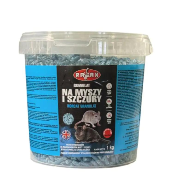 Trutka - granulat na gryzonie (myszy i szczury) NORCAT 1kg RAPAX