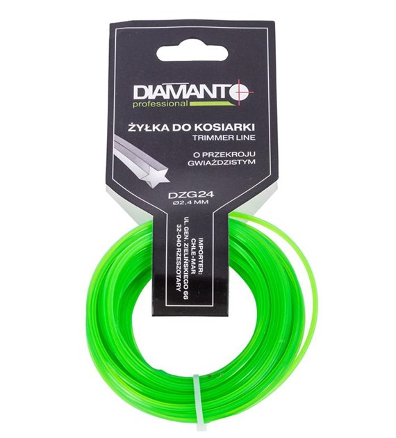Żyłka do kosiarki gwiazda 2,4mm 15m DIAMANTO