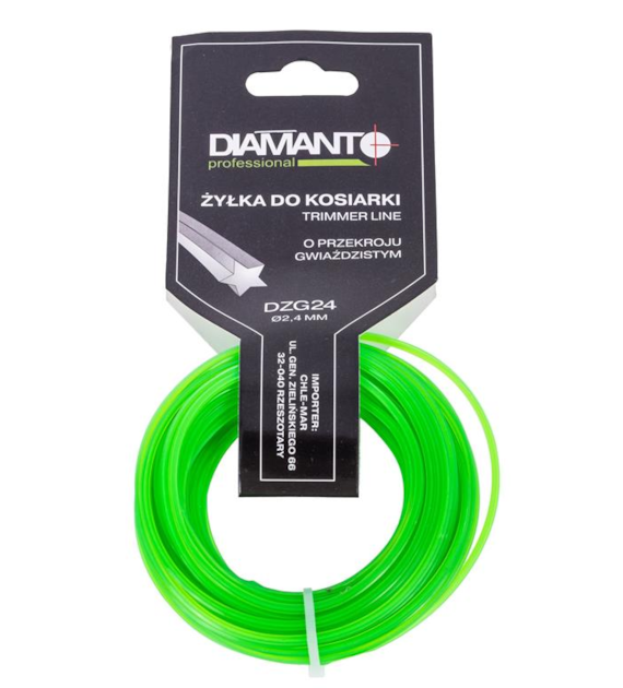 Żyłka do kosiarki gwiazda 2,4mm 15m DIAMANTO