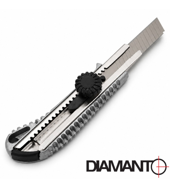 Nóż do tapet 18mm skręcany metalowy korpus DIAMANTO