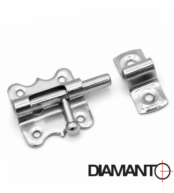 Zasuwka uniwersalna srebrna 40mm DIAMANTO