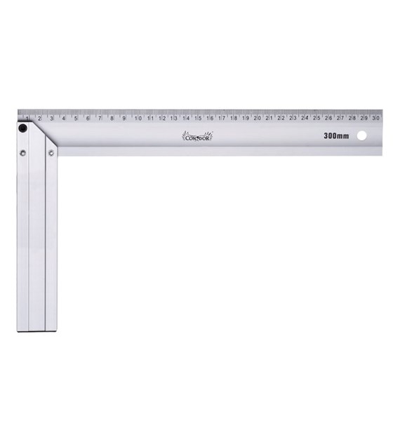 Kątownik płaski 250 x 165 mm aluminiowy