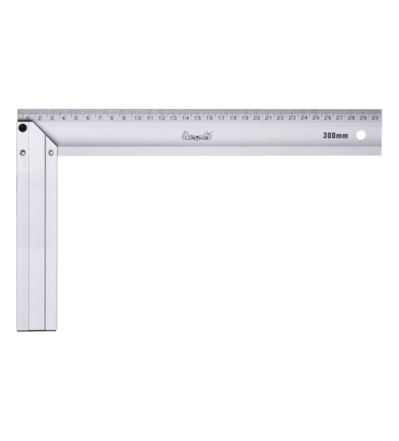 Kątownik płaski 250 x 165 mm aluminiowy