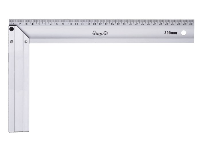Kątownik płaski 300 x 175 mm aluminiowy