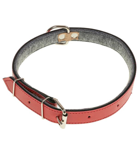 Obroża skóra 3,0 x 70cm czerwona