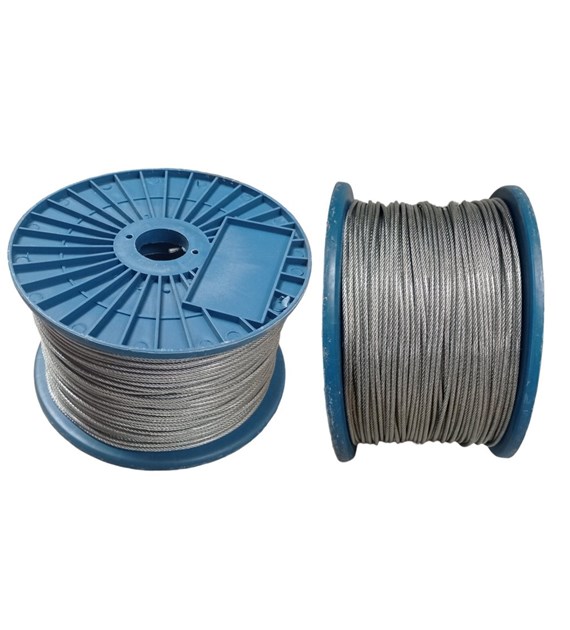 Lina stalowa PCV 8mm (6x7), 50m DIAMANTO