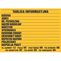 Tablica informacyjna budowlana 50x70cm mała
