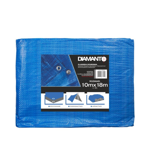 Plandeka niebieska 10 x 18m DIAMANTO