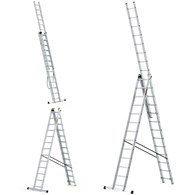 Drabina 3-elementowa aluminiowa 3x13 szczebli 150kg