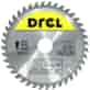 Piła tarczowa DREL CV do drewna ze spiekiem 180 x 30 mm 40T