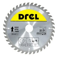 Piła tarczowa DREL CV do drewna ze spiekiem 200 x 30 mm 40T