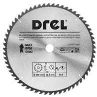 Piła tarczowa DREL CV do drewna ze spiekiem 300 x 30 mm 60T