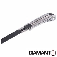Nóż do tapet 18mm metalowy korpus, czarne ostrze DIAMANTO
