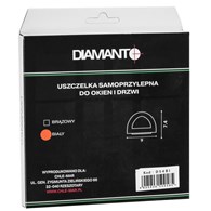 Uszczelka PROFIL  D  9x7,4mm 6m brązowa DIAMANTO