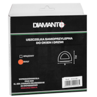 Uszczelka PROFIL  D  9x7,4mm 6m brązowa DIAMANTO