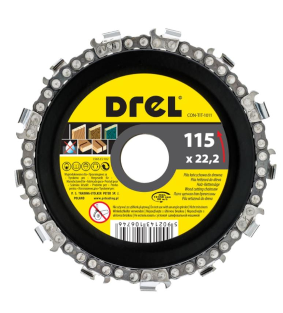 Tarcza łańcuchowa 115 x 22,2 mm DREL