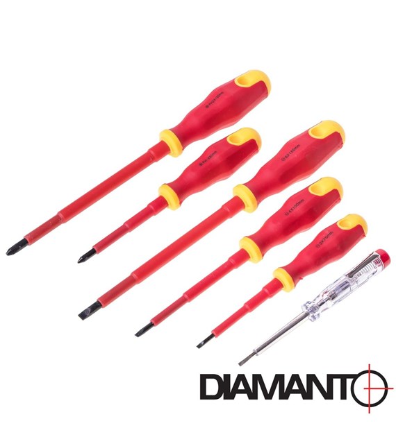 Komplet wkrętaków elektrycznych 6 szt DIAMANTO