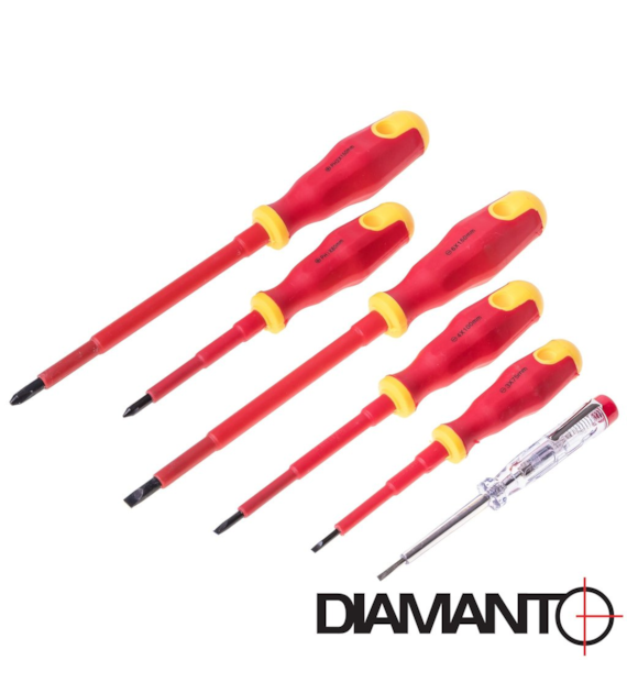 Komplet wkrętaków elektrycznych 6 szt DIAMANTO
