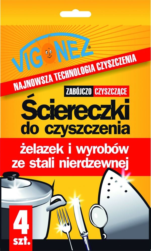 Ściereczki do czyszczenia żelazek i wyrobów ze stali nierdzewnej