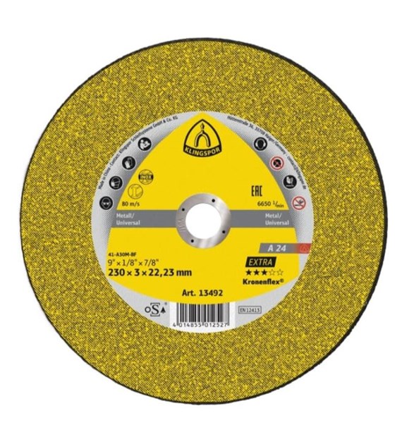 KLINGSPOR Tarcza metal płaska KRONEFLEX EXTRA 180x3,0mm