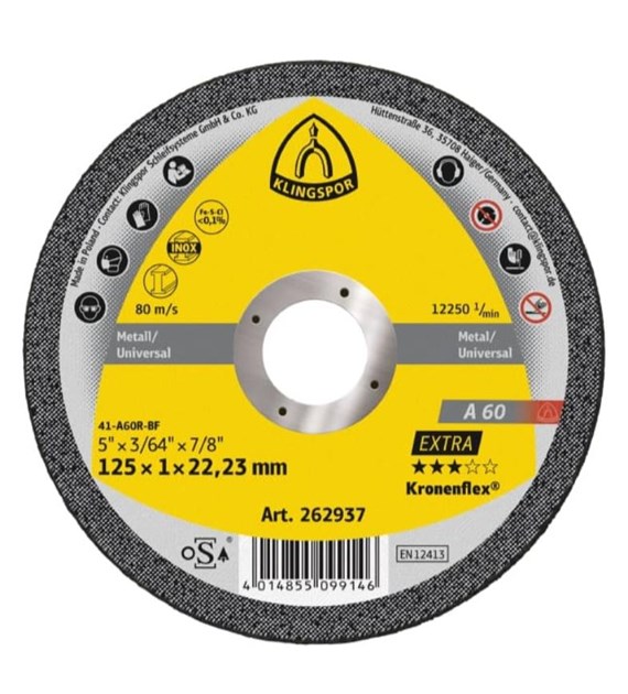KLINGSPOR Tarcza metal płaska KRONEFLEX EXTRA 230x1,9mm
