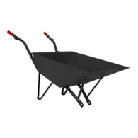 Taczki metalowe b/koła (czarne lub niebieskie)