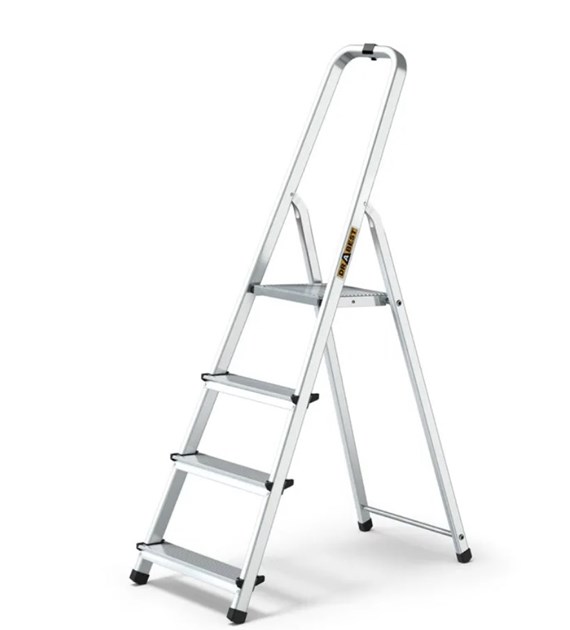 Drabina aluminiowa-domowa 4-stopniowa 125kg