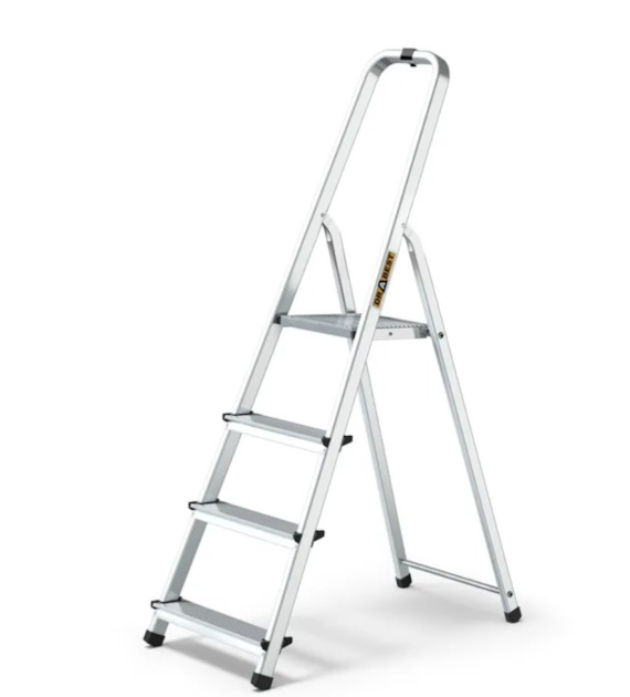 Drabina aluminiowa-domowa 4-stopniowa 125kg
