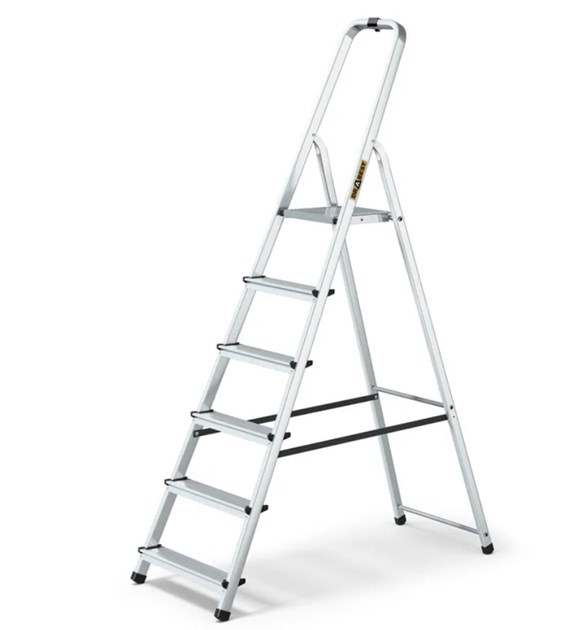 Drabina aluminiowa-domowa 6-stopniowa 125kg