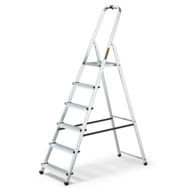 Drabina aluminiowa-domowa 6-stopniowa 125kg