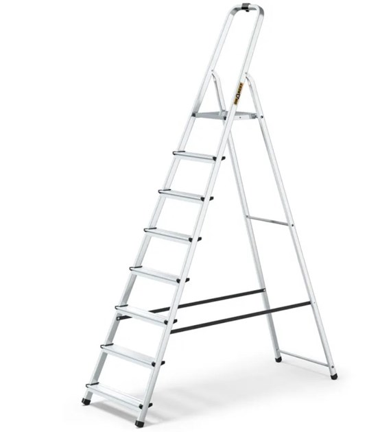 Drabina aluminiowa-domowa 8-stopniowa 125kg