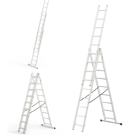Drabina 3-elementowa aluminiowa 3x9 szczebli 150kg