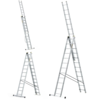 Drabina 3-elementowa aluminiowa 3x12 szczebli 150kg