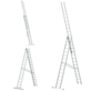 Drabina 3-elementowa aluminiowa 3x15 szczebli 150kg