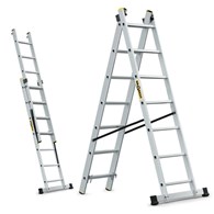 Drabina aluminiowa 2-elementowa 2x7 szczebli 150kg