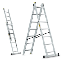 Drabina aluminiowa 2-elementowa 2x7 szczebli 150kg