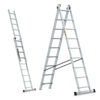 Drabina 2-elementowa aluminiowa 2x9 szczebli 150kg