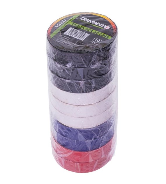 Taśma PCV 19mmx20m KOLOR-MIX 10szt DIAMANTO