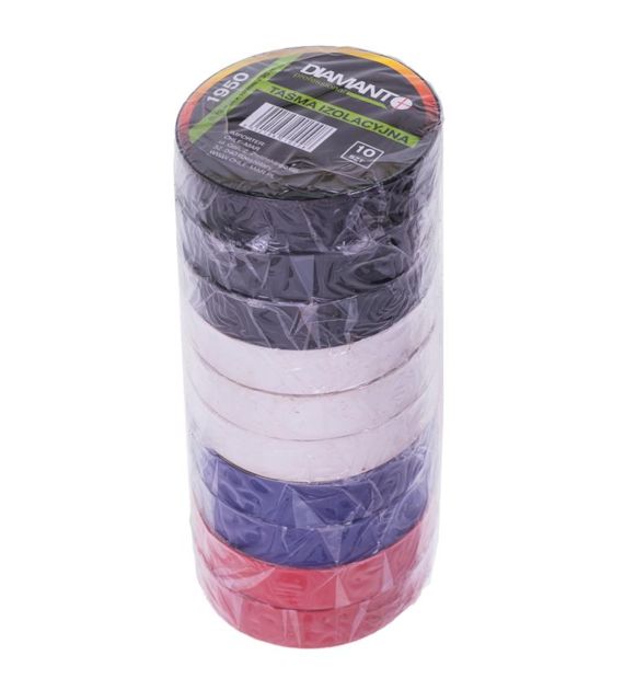 Taśma PCV 19mmx20m KOLOR-MIX 10szt DIAMANTO