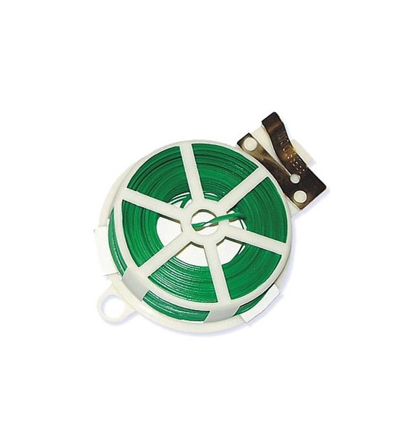 Drut ogrodniczy powlekany PCV 30m z obcinakiem (zielony)