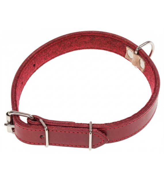 Obroża skóra 2,5 x 60cm czerwona