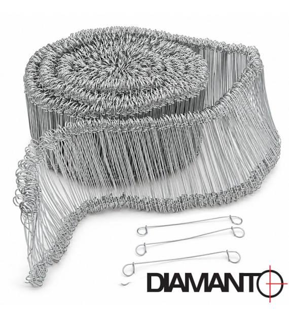 Drut wiązałkowy oczkowy DIAMANTO 1,0 mm × 12,7 cm – ocynkowany, 2500 szt.