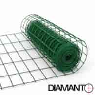 Siatka zgrzewana PCV, oczko 50x100 mm, drut 2,2 mm, 15 m x 1,2 m DIAMANTO