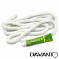 Szczeliwo szklane do pieca BIAŁE 10mm (2,5m) + klej DIAMANTO
