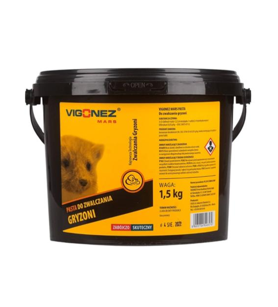 Trutka-Pasta do zwalczania gryzoni  25  STRONG 1,5kg WIADRO VIGONEZ