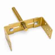 Wspornik słupa regulowany pion / poziom z prętem 0-125 mm oc. złoty