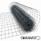 Siatka zgrzewana PCV, oczko 50x100 mm, drut 2,2 mm, 15 m x 1,2 m ANTRACYT (RAL7016) DIAMANTO