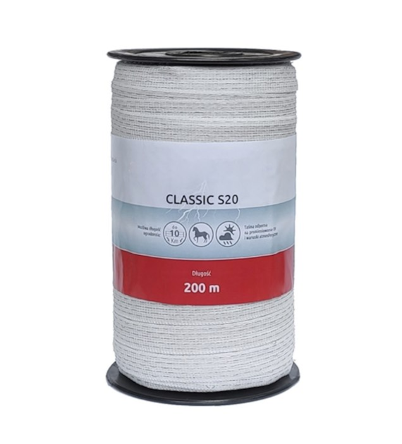 Taśma do pastucha elektr 5x0,32 20mm 200m