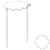 Podpora pierścieniowa falista do roślin wys. 70 cm, śr. 30 cm